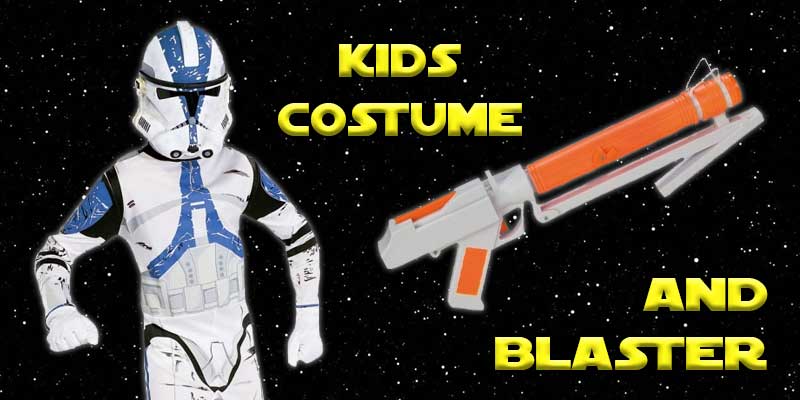 Child Clone Trooper Costume and Blaster Bundle